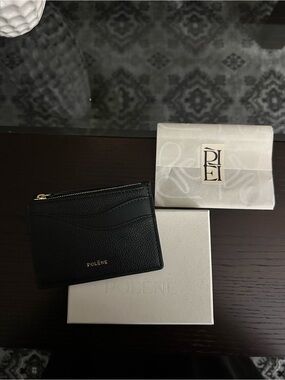 Polene Black Leather Key & Card Holder
